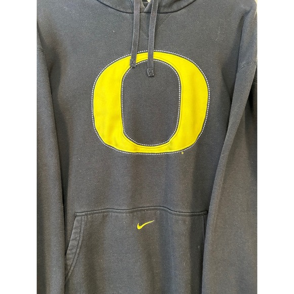 Mens Nike Oregon Ducks Hoodie Mens XXL Black & Yellow Pullover Sweatshirt #2017 - Picture 2 of 16